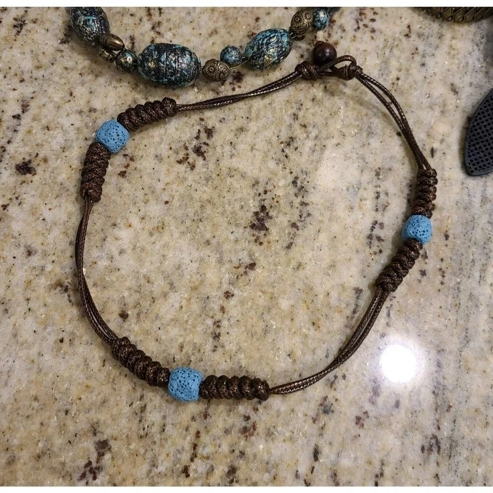 Paparazzi Lot of 6 Earrings Necklaces and Bracelets. Blue Bronze Black - Picture 2 of 9